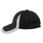 Gorra de béisbol de seguridad reflectante Gorra de malla de construcción transpirable para el sitio de construcción al aire libre, Black