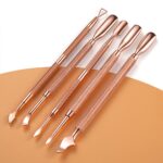3 piezas de acero inoxidable, oro rosa, doble cabeza, acero, empuje, piel muerta, tijeras, juego de uñas, estilo:, D501 - Imagen 4