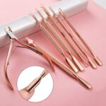 3 piezas de acero inoxidable, oro rosa, doble cabeza, acero, empuje, piel muerta, tijeras, juego de uñas, estilo:, D501 - Imagen 5