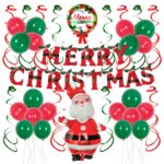 SD20205 Juego de globos para decoración de fiestas navideñas, estilo:, Santa