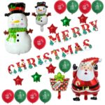 SD20205 Juego de globos para decoración de fiestas navideñas, estilo:, Christmas Snowman