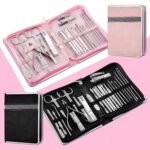 Juego de cortaúñas Juego de manicura Cortaúñas de acero inoxidable Herramienta de manicura, 26 In 1 Black - Imagen 2