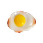 Accesorios de fotografía de modelo de comida de simulación, 3 PCS Poached Egg