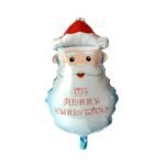 10 globos de película de aluminio para decoración navideña, estilo:, Santa Head
