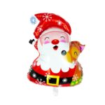 10 globos de película de aluminio para decoración navideña, estilo:, Snowflake Santa