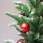 SYCT74 Decoraciones Navideñas Mini Árbol de Navidad Blanco PE Frutos Rojos, 40cm, 50cm - Imagen 3
