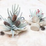 SYAF19 33cm Decoraciones navideñas Nieve PE Mini Árbol de Navidad Planta - Imagen 3