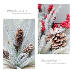 SYAF19 33cm Decoraciones navideñas Nieve PE Mini Árbol de Navidad Planta - Imagen 4