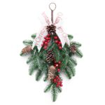 50 cm al revés árbol de Navidad decoración PE rojo fruta colgante de pared de ratán, PE Red Fruit Wall Hanging Rattan
