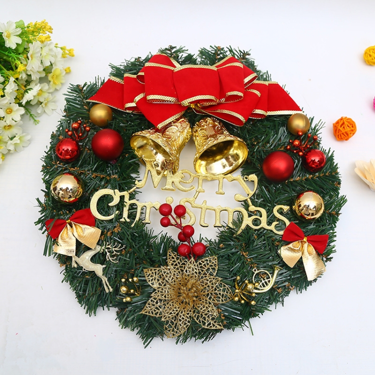 TBD0595697902.jpg Decoración de Navidad Guirnalda Guirnalda Colgante de puerta de ratán, Double Clock - Imagen 1