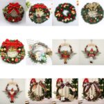 Decoración de Navidad Guirnalda Guirnalda Colgante de puerta de ratán, Chain - Imagen 2