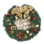 Decoración de Navidad Guirnalda Guirnalda Colgante de puerta de ratán, Gold