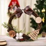 Decoración de Navidad Guirnalda Guirnalda Colgante de puerta de ratán, Cotton
