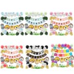 Juego de globos de decoración de cumpleaños para niños con tema de animales del bosque 5170 - Imagen 2