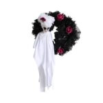 Fantasma de Halloween para colgar en la puerta, adornos colgantes para fiesta de terror, decoración de casa embrujada, White Ghost, Black Ghost