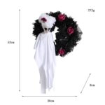Fantasma de Halloween para colgar en la puerta, adornos colgantes para fiesta de terror, decoración de casa embrujada, White Ghost, Black Ghost - Imagen 3