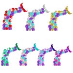 Juego de globos de látex con cola de sirena de 12 pulgadas para decoración de fiesta de cumpleaños 5011 - Imagen 2
