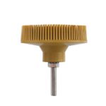 Cepillo de disco para taladro eléctrico Esmeril Desbarbado Pulido Cepillo de lijado de goma, Estilo:, 3 Inch Yellow