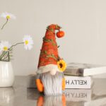 Calabaza Girasol Muñeco Sin Rostro Adornos Enanos, Beard, Braid