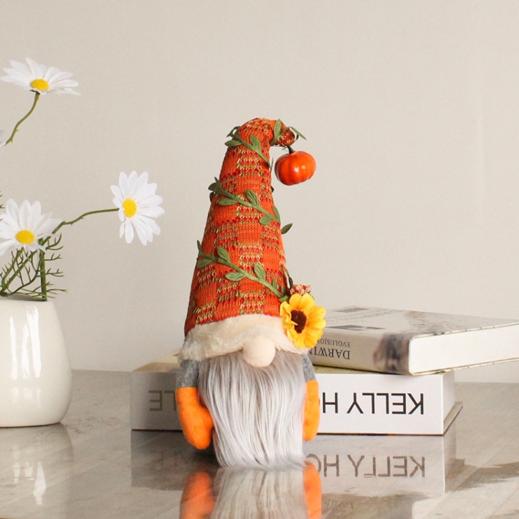 TBD0595703301A.jpg Calabaza Girasol Muñeco Sin Rostro Adornos Enanos, Beard, Braid - Imagen 1