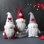 Muñeco sin rostro con sombrero Muñeco de peluche enano navideño, Love, Snowflake, Stars - Imagen 5