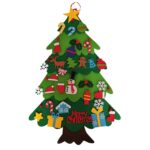 Decoración de árbol de Navidad de fieltro hecha a mano para niños, decoraciones navideñas de bricolaje, estilo:, Stitching 3