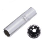 2 piezas de llave de manga de bujía de coche, herramienta de desmontaje de llamas finas, especificación:, 14mm (Shrapnel)