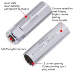 2 piezas de llave de manga de bujía de coche, herramienta de desmontaje de llamas finas, especificación:, 14mm (Shrapnel) - Imagen 3