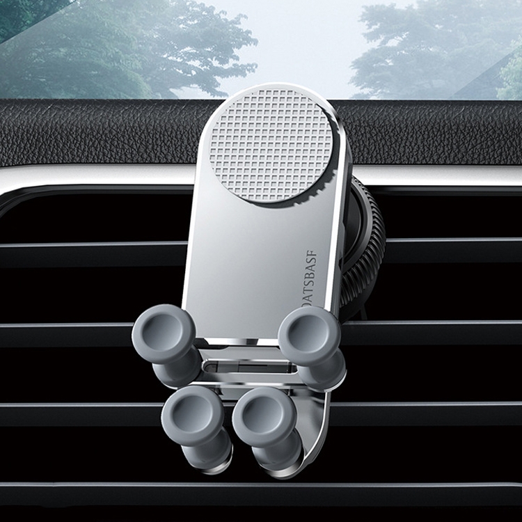 TBD0595718501B.jpg Soporte de Metal Oatsbasf Car Gravity, soporte de teléfono móvil escalable y estable, pantalla plegable, soporte exclusivo para teléfono móvil, Folding Screen Outlet Silver - Imagen 1