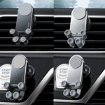 Soporte de Metal Oatsbasf Car Gravity, soporte de teléfono móvil escalable y estable, pantalla plegable, soporte exclusivo para teléfono móvil, Folding Screen Outlet Silver - Imagen 2