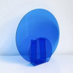 Accesorios para fotos de adorno de fondo de estudio, Blue Round Acrylic Ornament