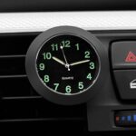 Reloj de coche Luz nocturna Reloj electrónico Decoración de coche Cuarzo
