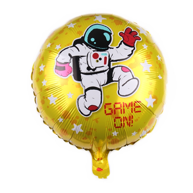 TBD0595937001.jpg 10 globos de película de aluminio espacial para niños que decoran globos de decoración de fiesta de cumpleaños, estilo:, Golden Space Man - Imagen 1