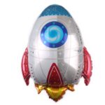 10 globos de película de aluminio espacial para niños que decoran globos de decoración de fiesta de cumpleaños, estilo:, Space Rocket