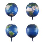 10 globos de película de aluminio espacial para niños que decoran globos de decoración de fiesta de cumpleaños, estilo:, Earth