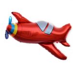 10 globos de película de aluminio espacial para niños que decoran globos de decoración de fiesta de cumpleaños, estilo:, Retro Plane