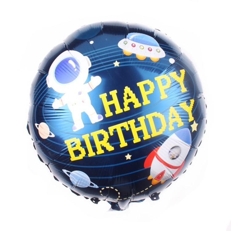 TBD0595937010.jpg 10 globos de película de aluminio espacial para niños que decoran globos de decoración de fiesta de cumpleaños, estilo:, Blue - Imagen 1