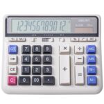 Deli 2135 Computadora Teclado Calculadora Botón grande Banco Oficina Finanzas Contabilidad Calculadora solar, 2135