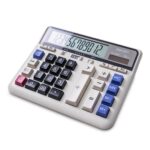 Deli 2135 Computadora Teclado Calculadora Botón grande Banco Oficina Finanzas Contabilidad Calculadora solar, 2135 - Imagen 2