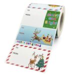 3 uds rollo de decoración navideña pegatina bolsa de regalo autoadhesiva pegatina de sellado, A-387