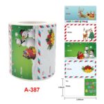 3 uds rollo de decoración navideña pegatina bolsa de regalo autoadhesiva pegatina de sellado, A-387 - Imagen 2