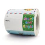 3 uds rollo de decoración navideña pegatina bolsa de regalo autoadhesiva pegatina de sellado, A-387 - Imagen 3