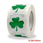 Etiqueta engomada de la decoración del bolso del empaquetado del evento de la fiesta del trébol de 5 piezas, Clover Sticker - Imagen 2