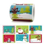 Etiqueta engomada de la decoración de la mercancía del regalo de Navidad de 5 PCS, A-389