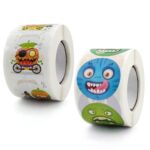 Etiqueta engomada del coche de la calabaza de Halloween de 5 uds. Etiqueta engomada de la decoración del arte del regalo de vacaciones, 3.8cm / 1.5 Inch - Imagen 2