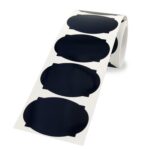 Etiqueta de pizarra de decoración de cocina de pegatina impermeable extraíble de PVC de 5 uds., 35x55mm
