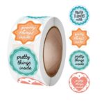 10 uds, gracias, productos, pegatinas de sellado decorativas, pegatinas decorativas para sobres, K-104 Stickers