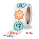 10 uds, gracias, productos, pegatinas de sellado decorativas, pegatinas decorativas para sobres, K-104 Stickers - Imagen 2