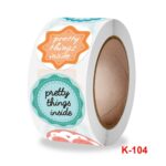 10 uds, gracias, productos, pegatinas de sellado decorativas, pegatinas decorativas para sobres, K-104 Stickers - Imagen 3