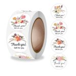 10 Uds flor decorada a mano gracias sellado pegatina regalo sobre decoración pegatina, K-103 Stickers